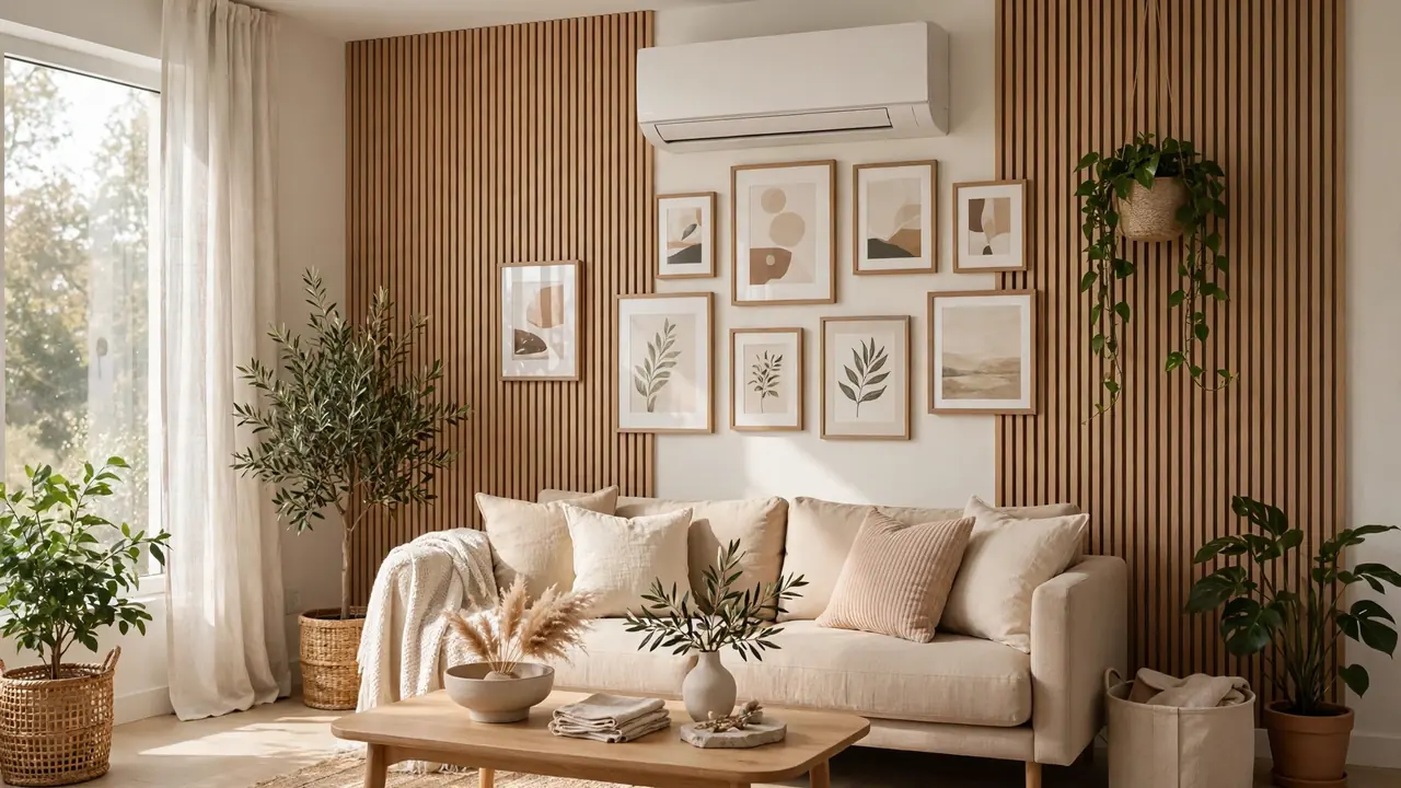 how to decorate around a wall mounted air conditioner