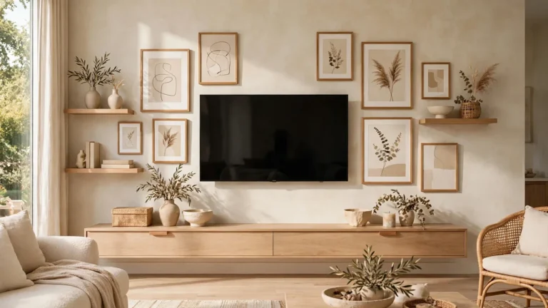 how to decorate around a wall mounted tv