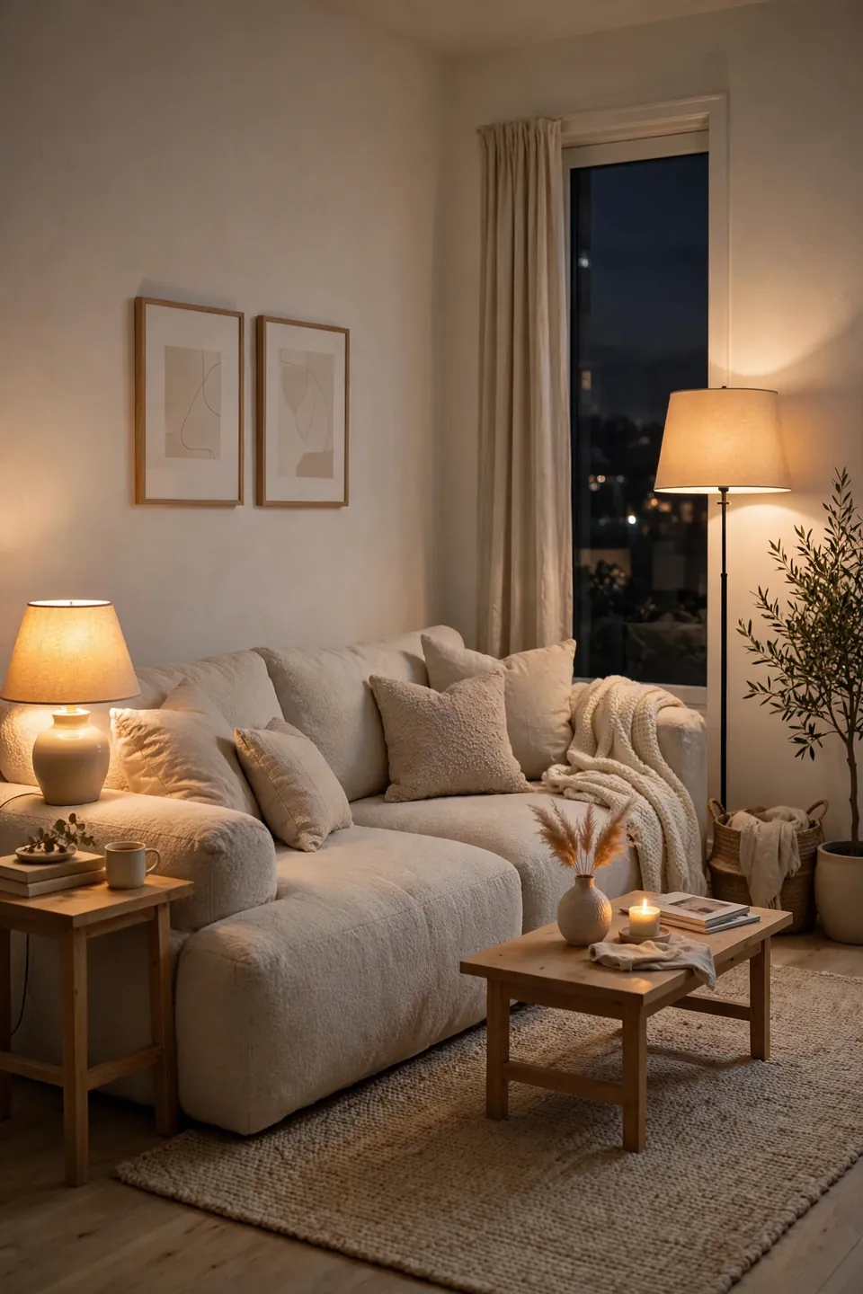 Layer Light Around the Sofa