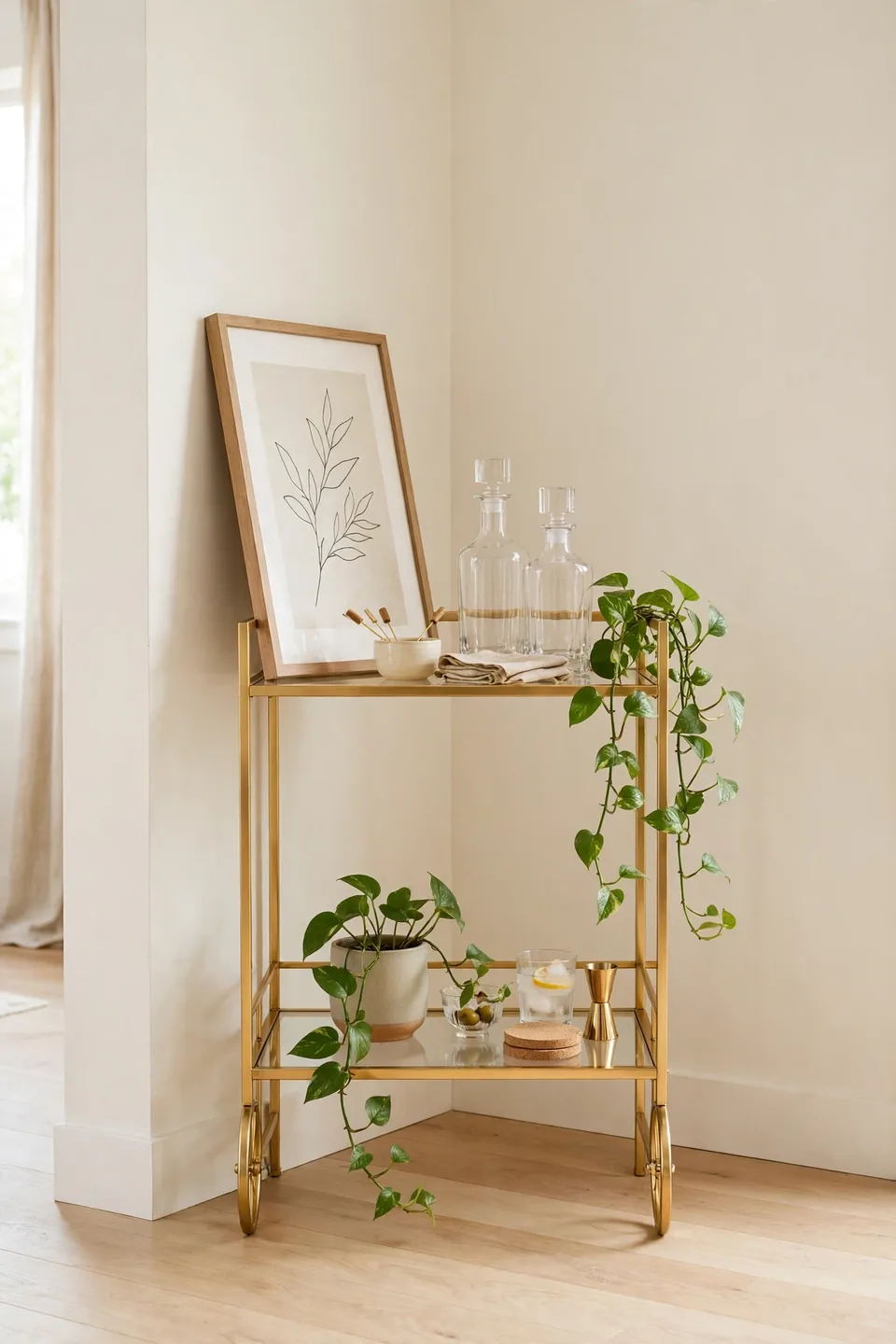 Style a Bar Cart or Console