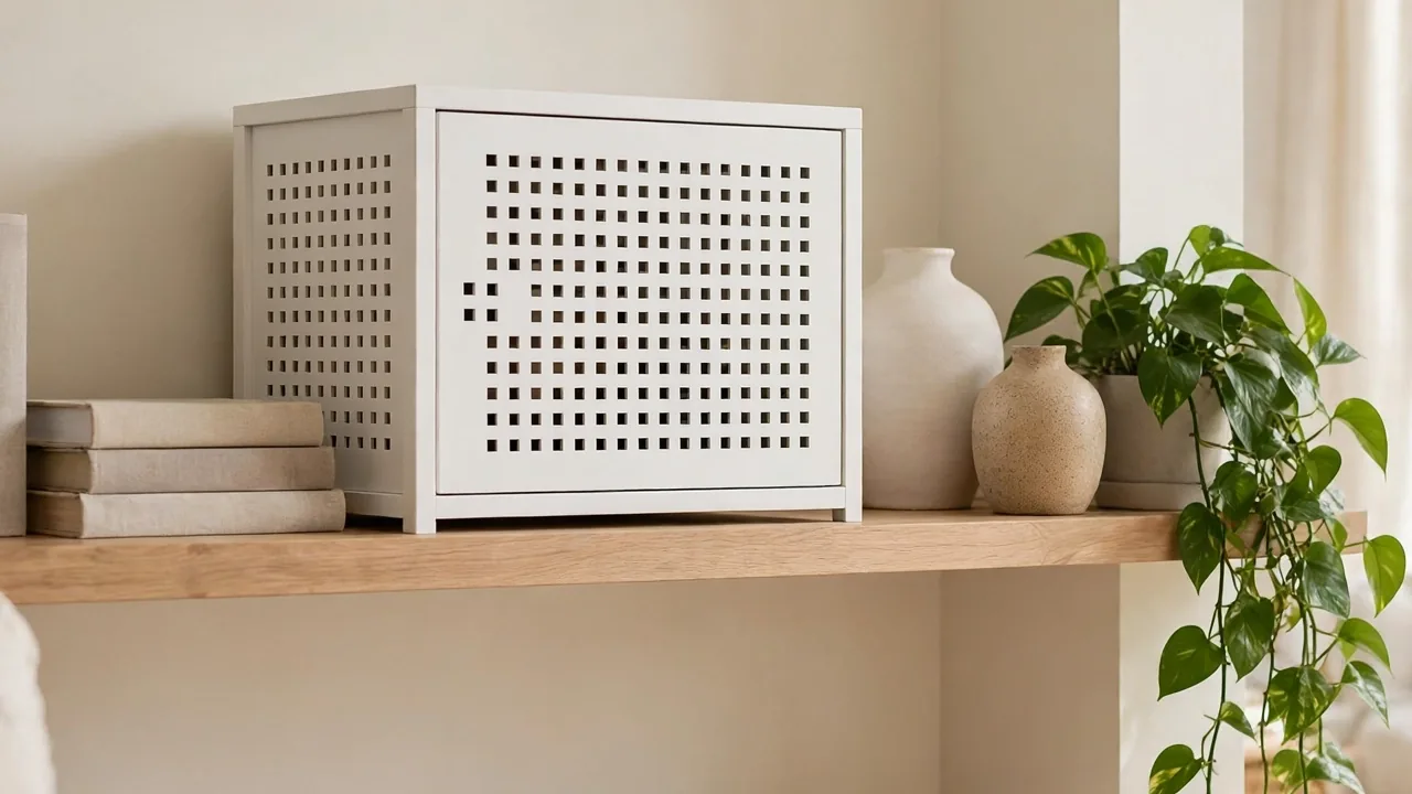 how to hide a router with stylish living room decor