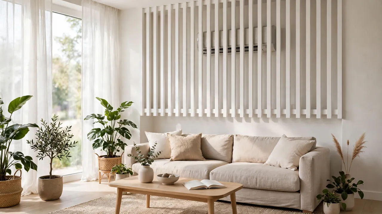 how to hide a wall-mounted air conditioner