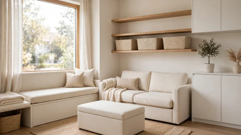 how to hide clutter in a small living room