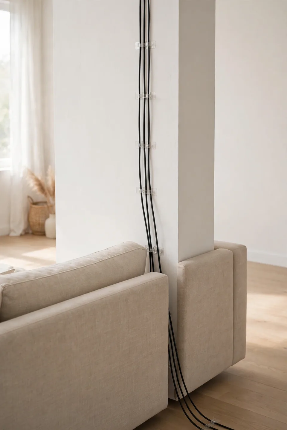 Hide Cords Behind Furniture