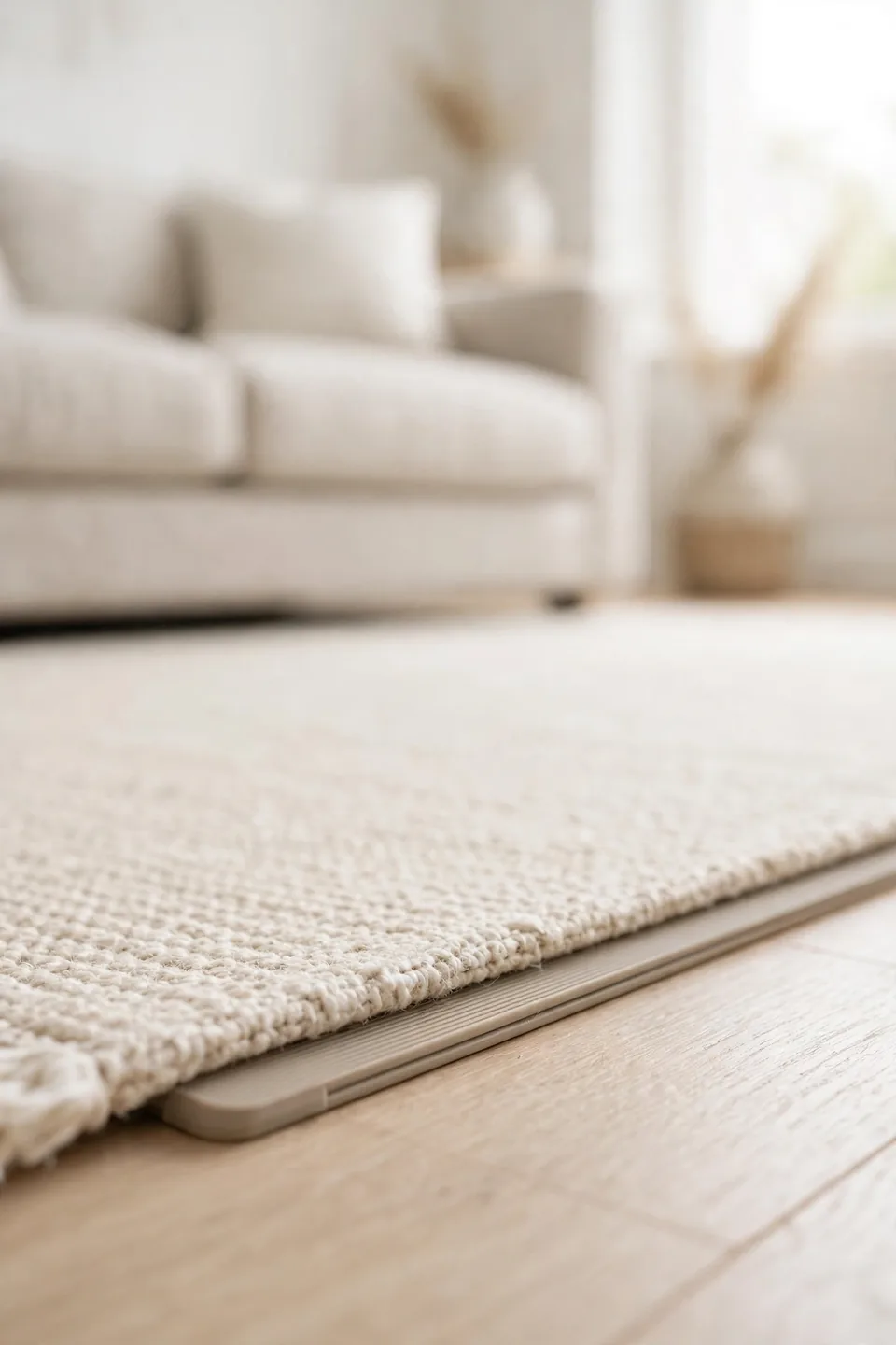 Route Cords Under Rugs Safely