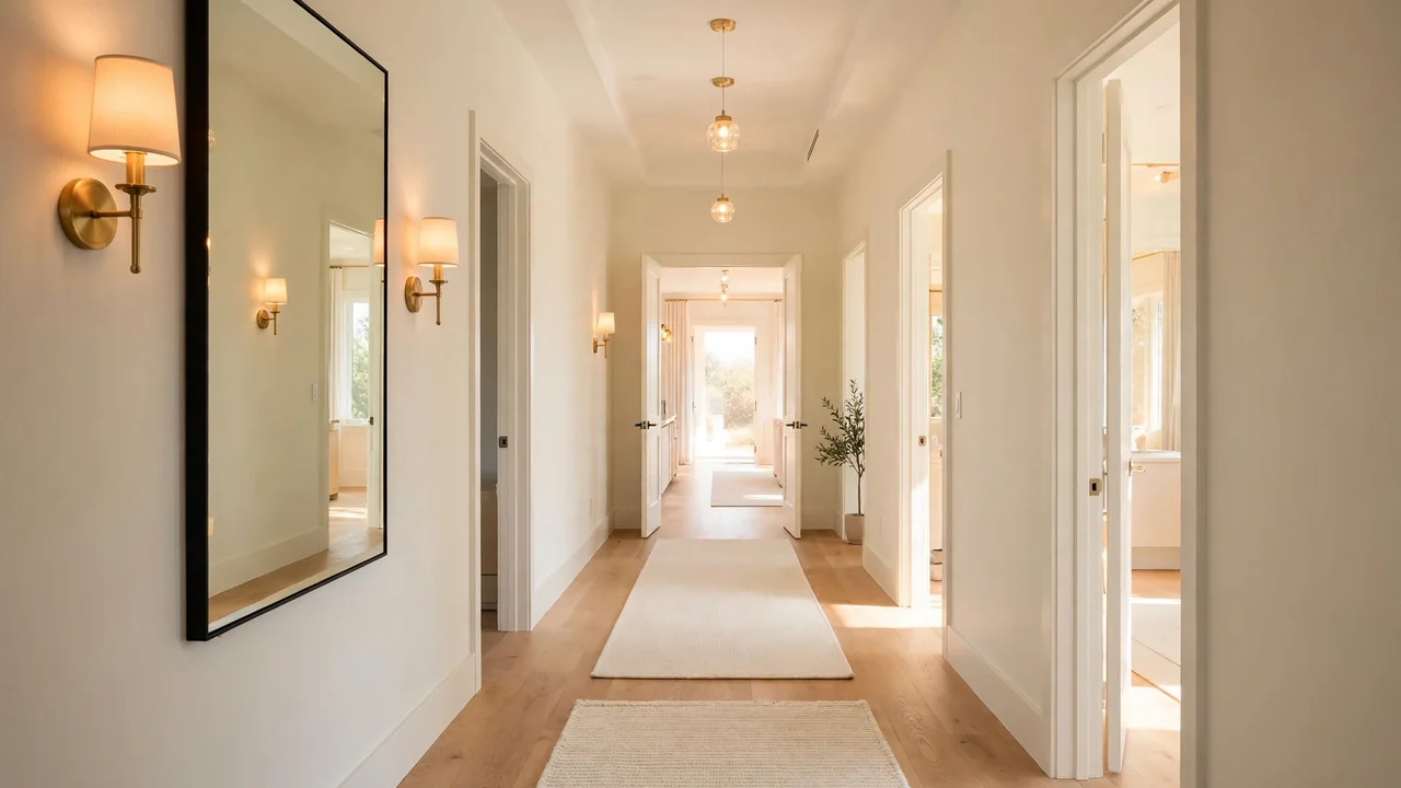 how to make a dark hallway look brighter