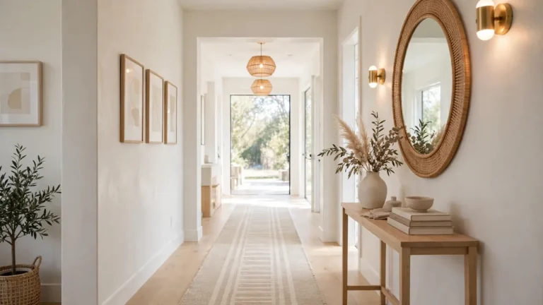how to make a narrow hallway look wider