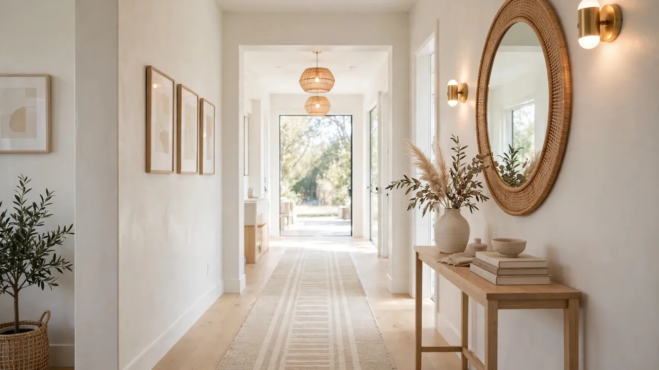 how to make a narrow hallway look wider