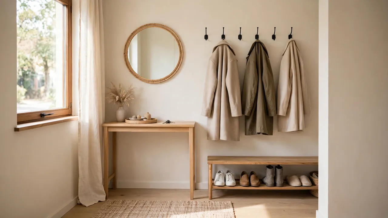 how to maximize storage in a small entryway