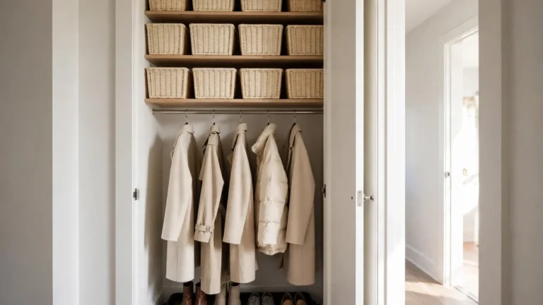how to organize a small coat closet