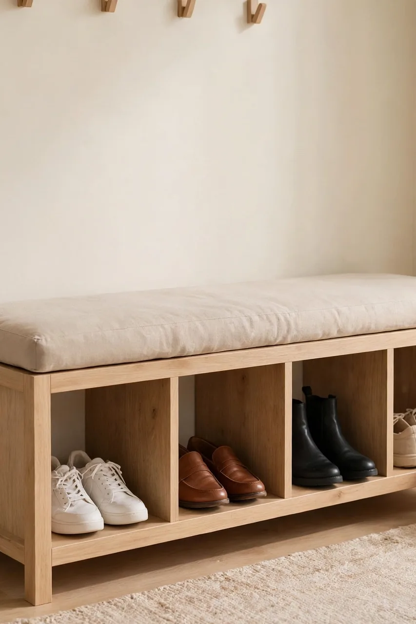 Hide Shoes in Benches
