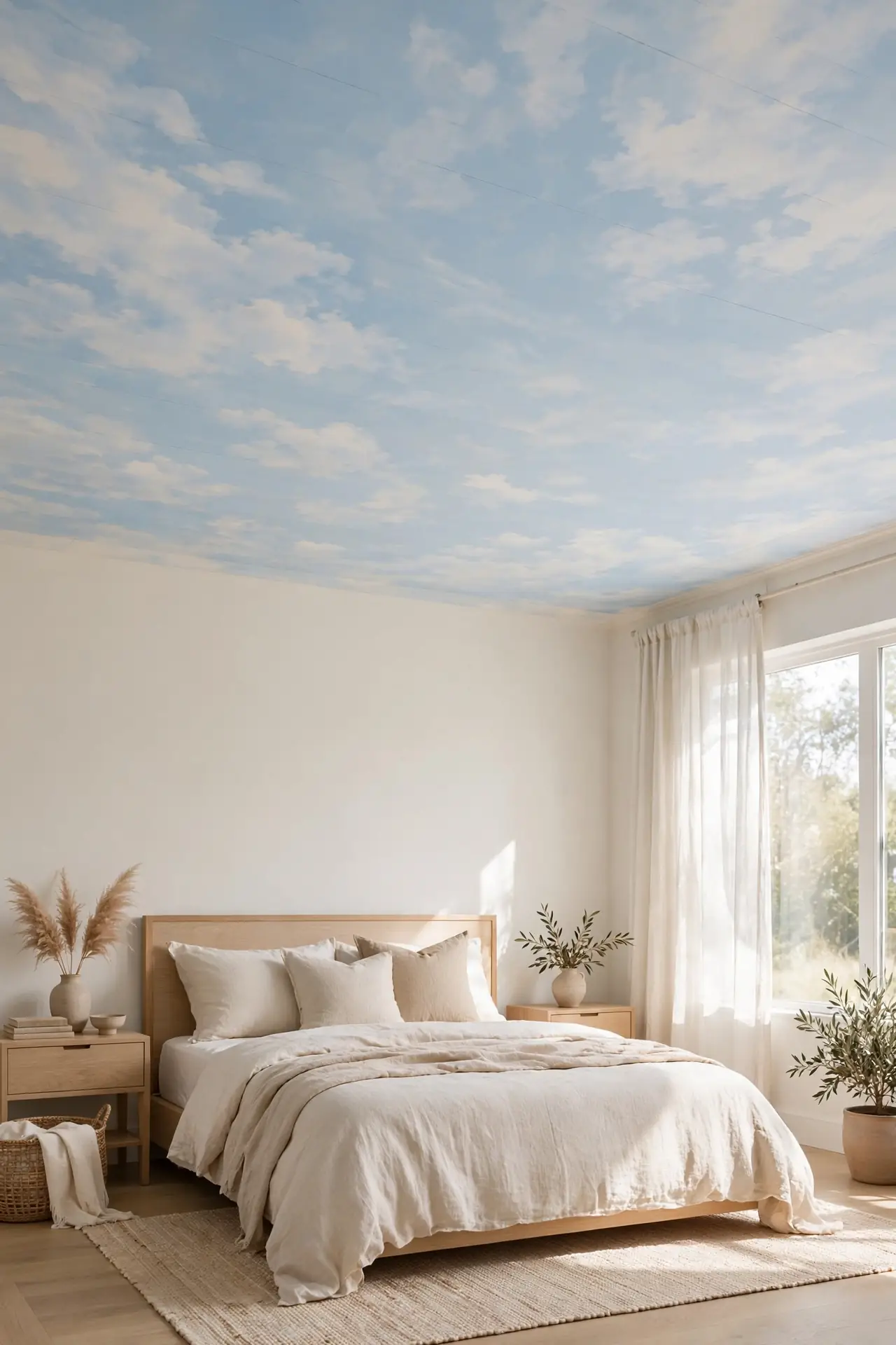 Skylight Illusion for low ceiling bedroom design ideas