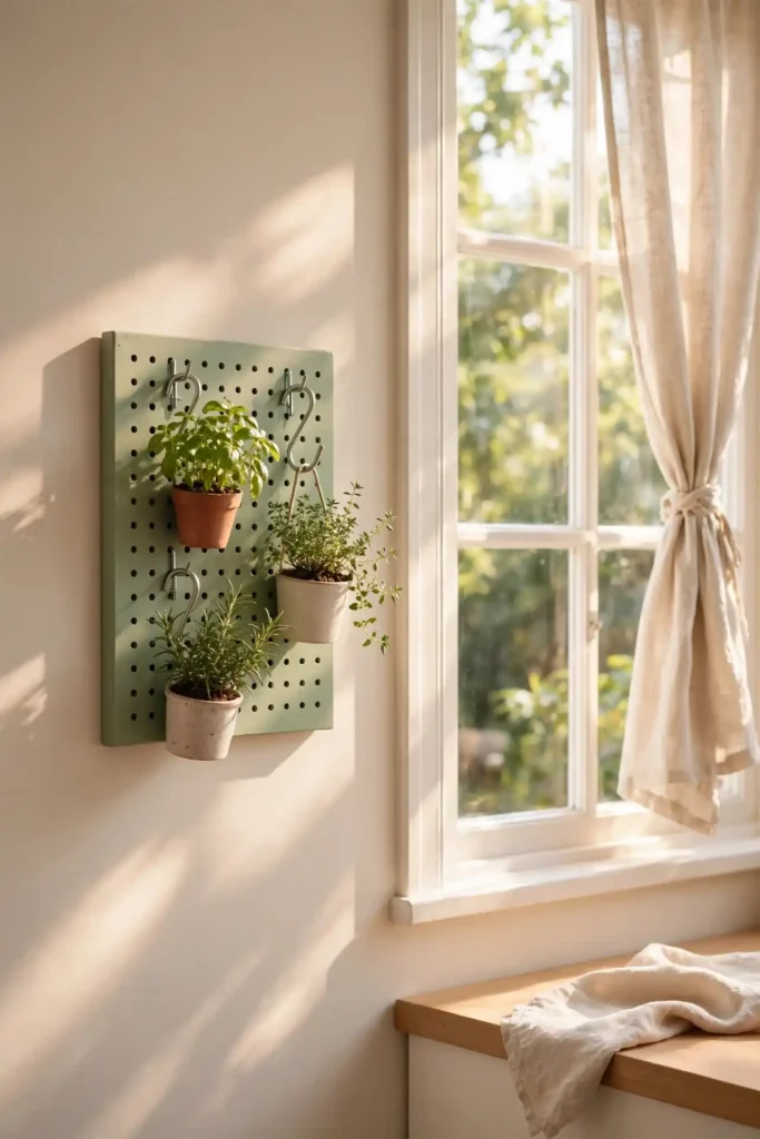 Pegboard Herb Walls