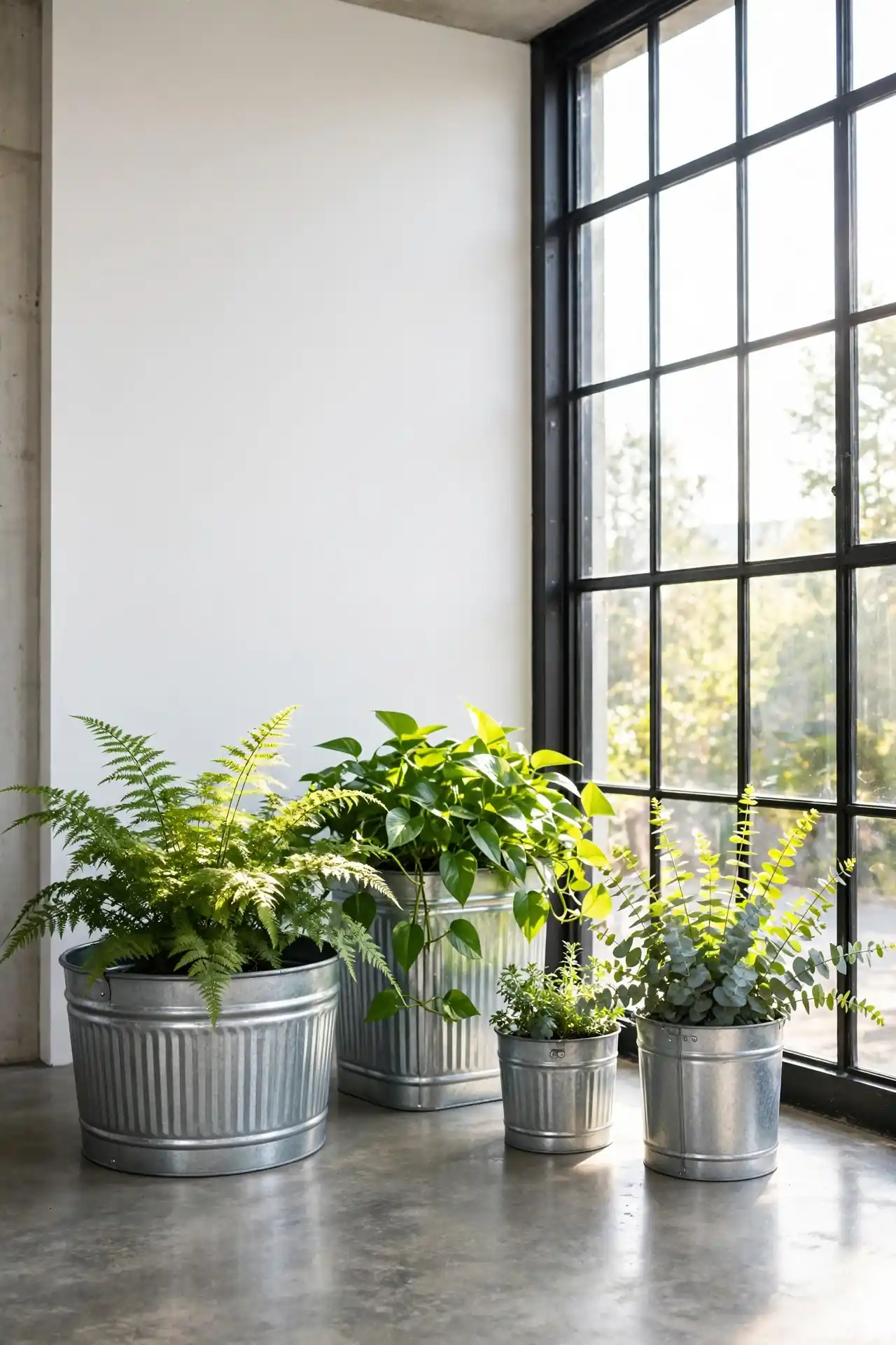 Galvanized Metal Planters