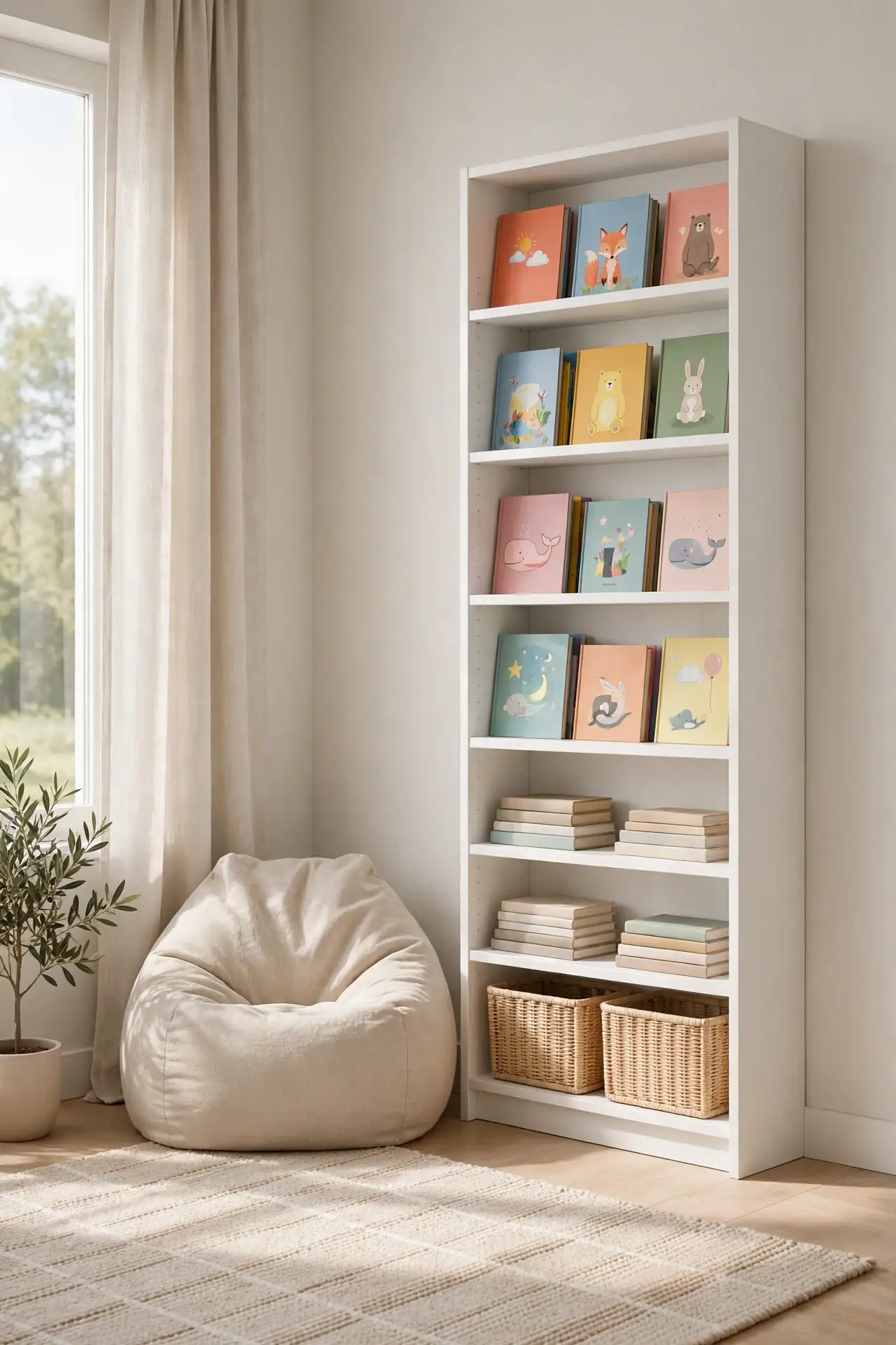 Corner Bookshelf Tower