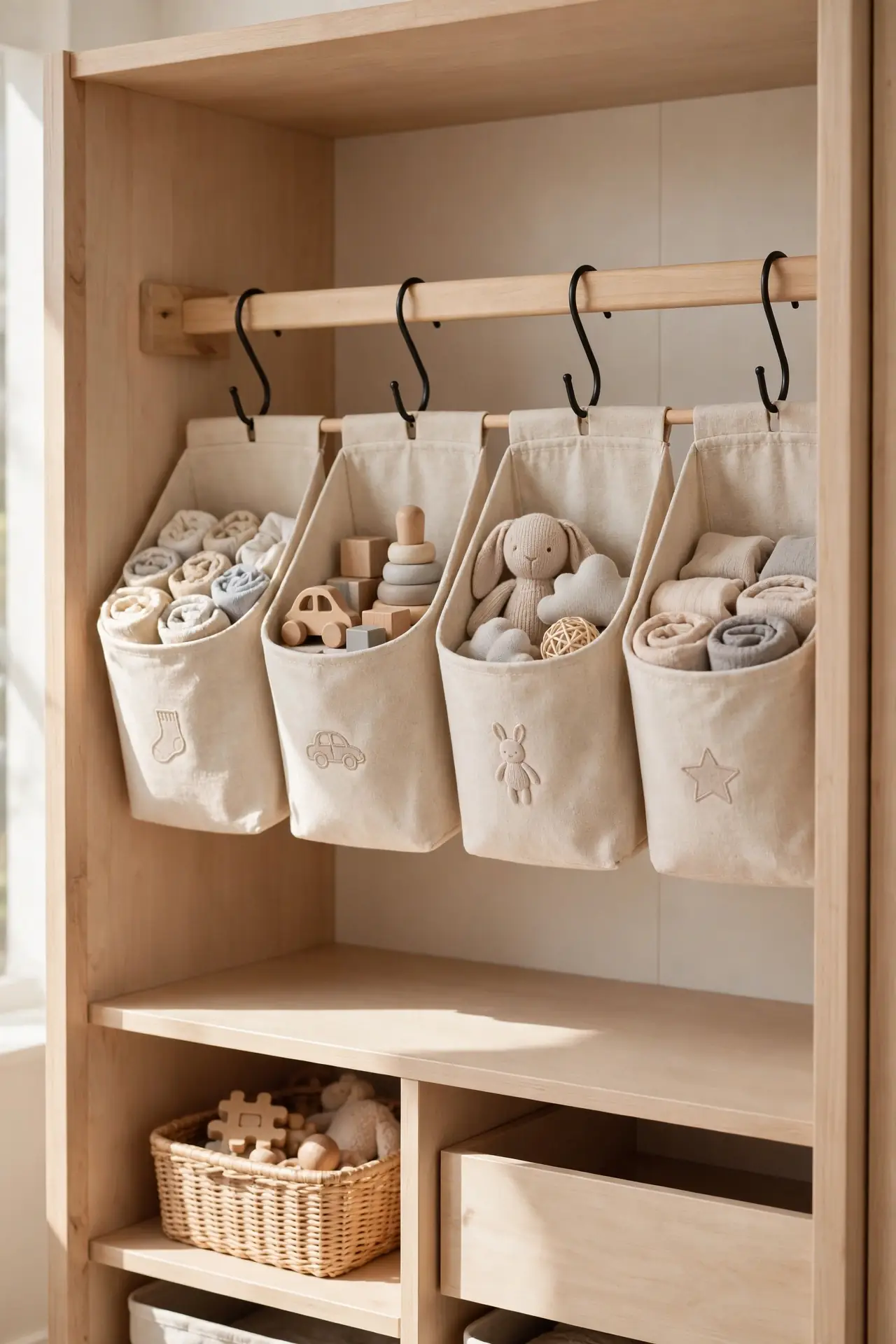 Wardrobe Rail Baskets