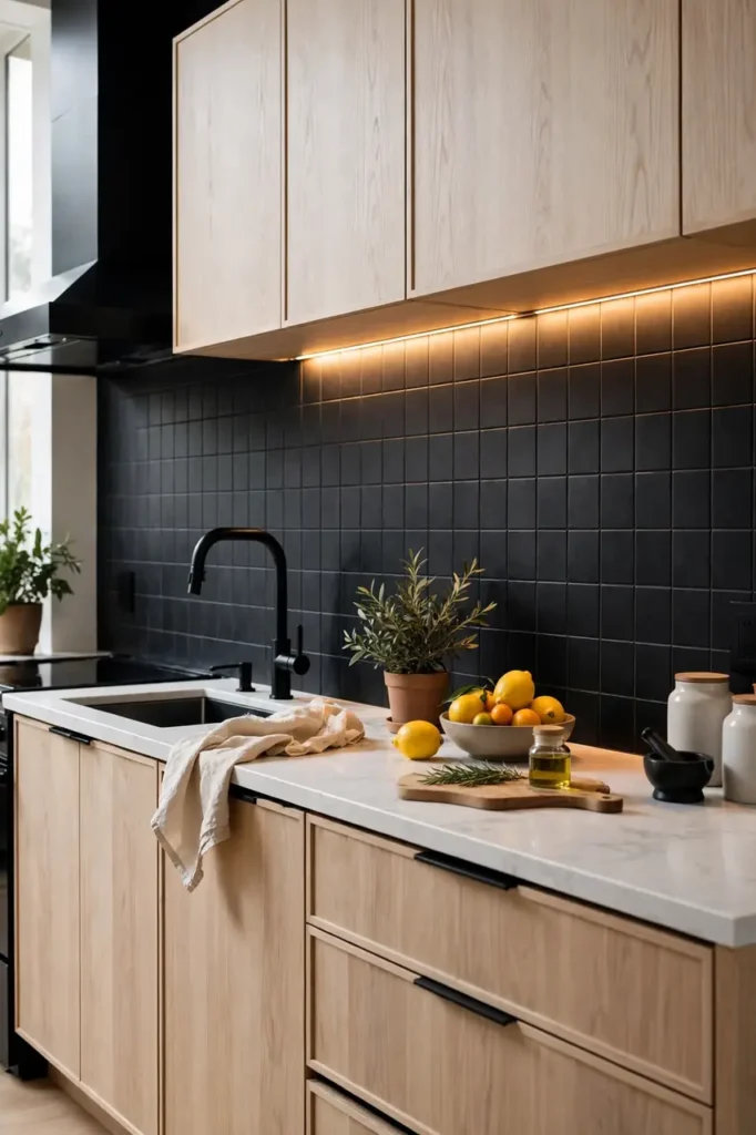 Moody Black Tile