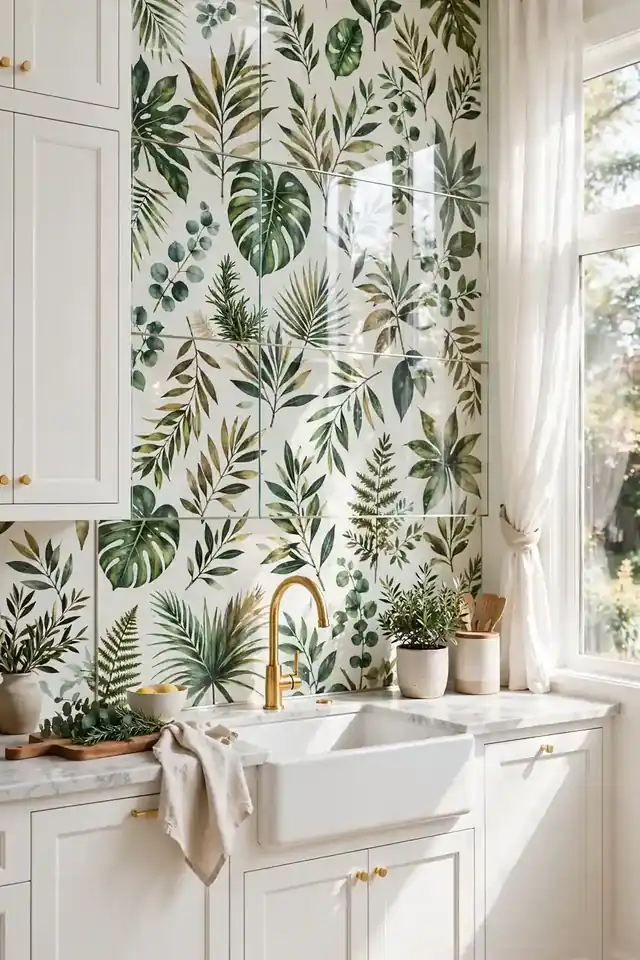 Wallpaper Backsplash Twist
