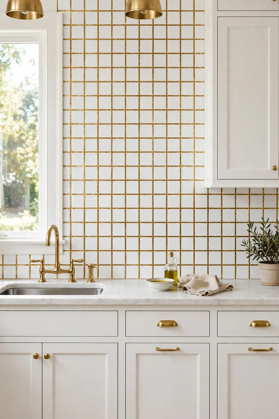 Gold Grout Lines