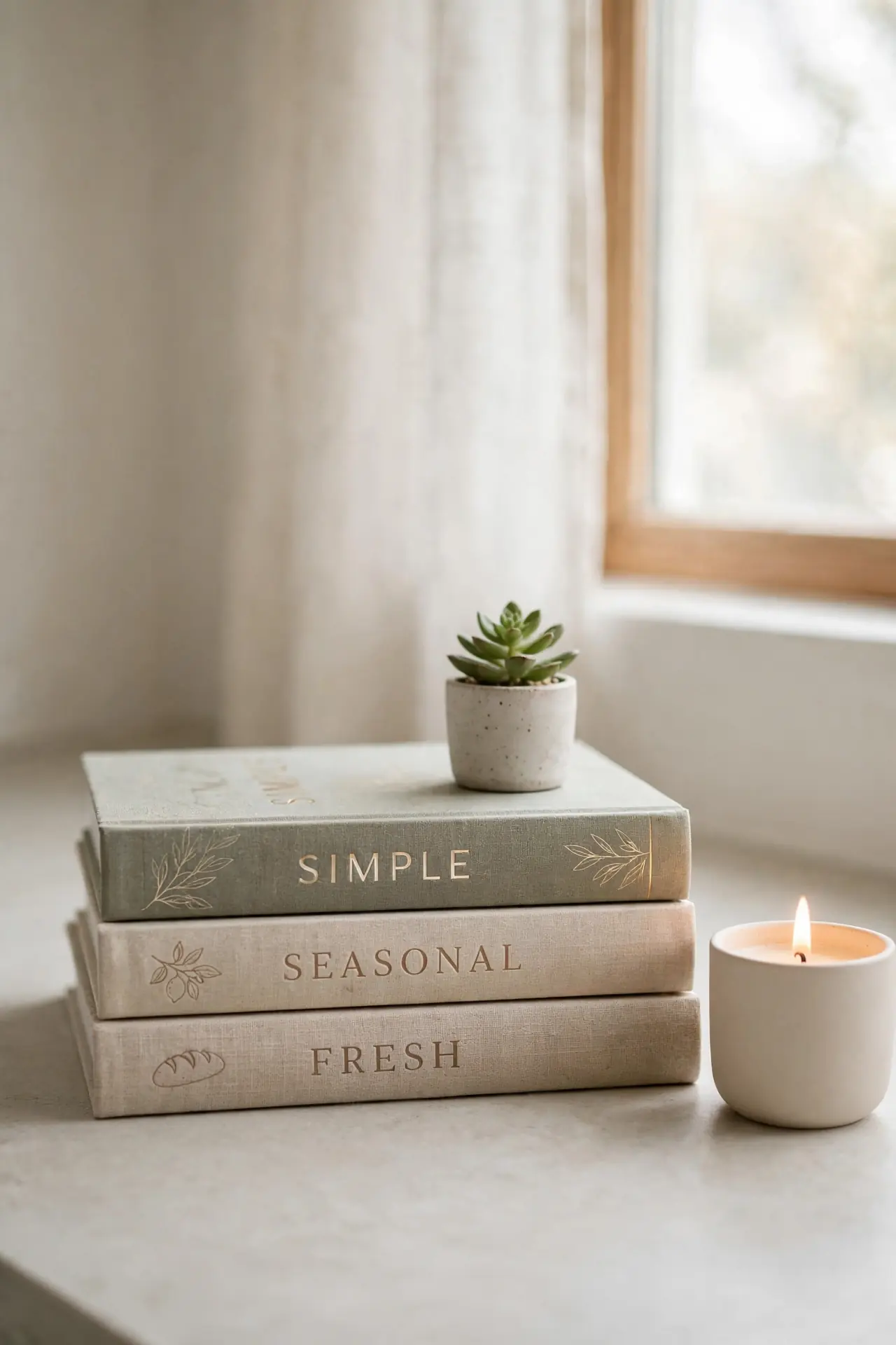 Stacked Cookbook Display