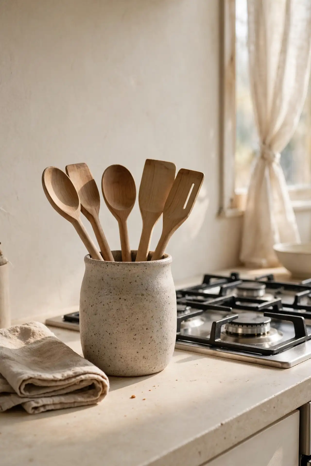Stoneware Utensil Holder
