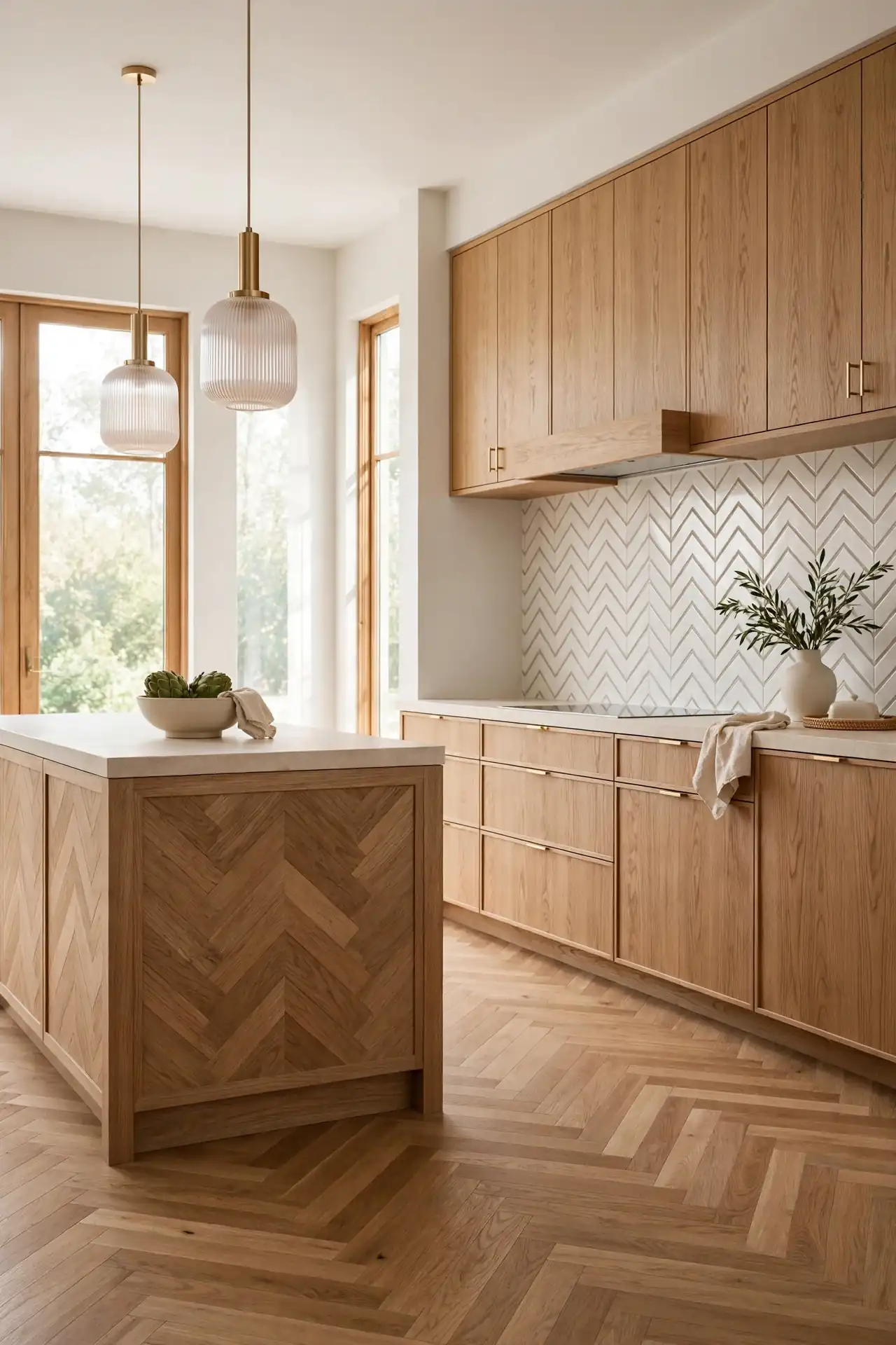 Classic Oak Herringbone