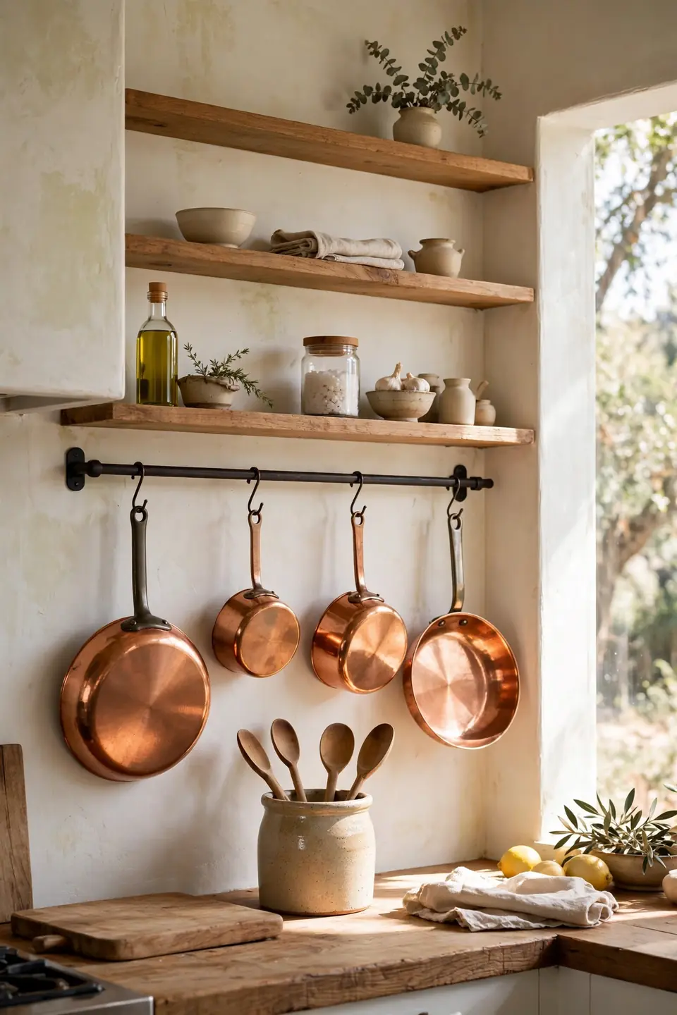 Copper Pot Display