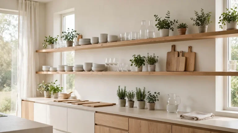 kitchen open shelving styling ideas