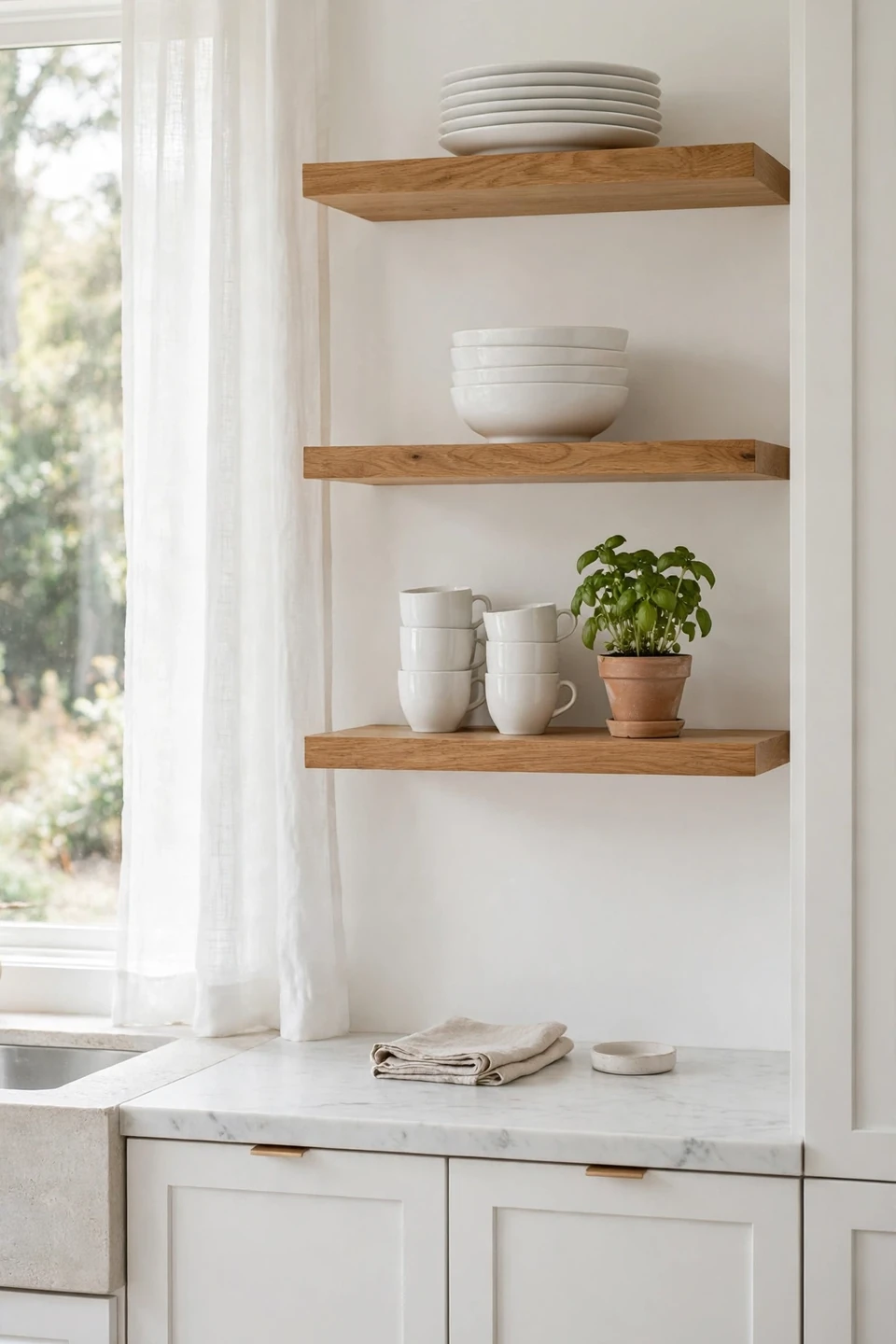 White Dish Stacks