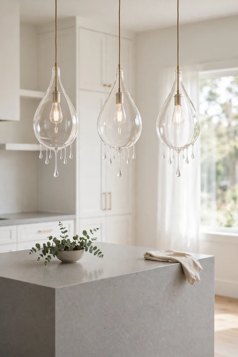 Clear Glass Teardrops