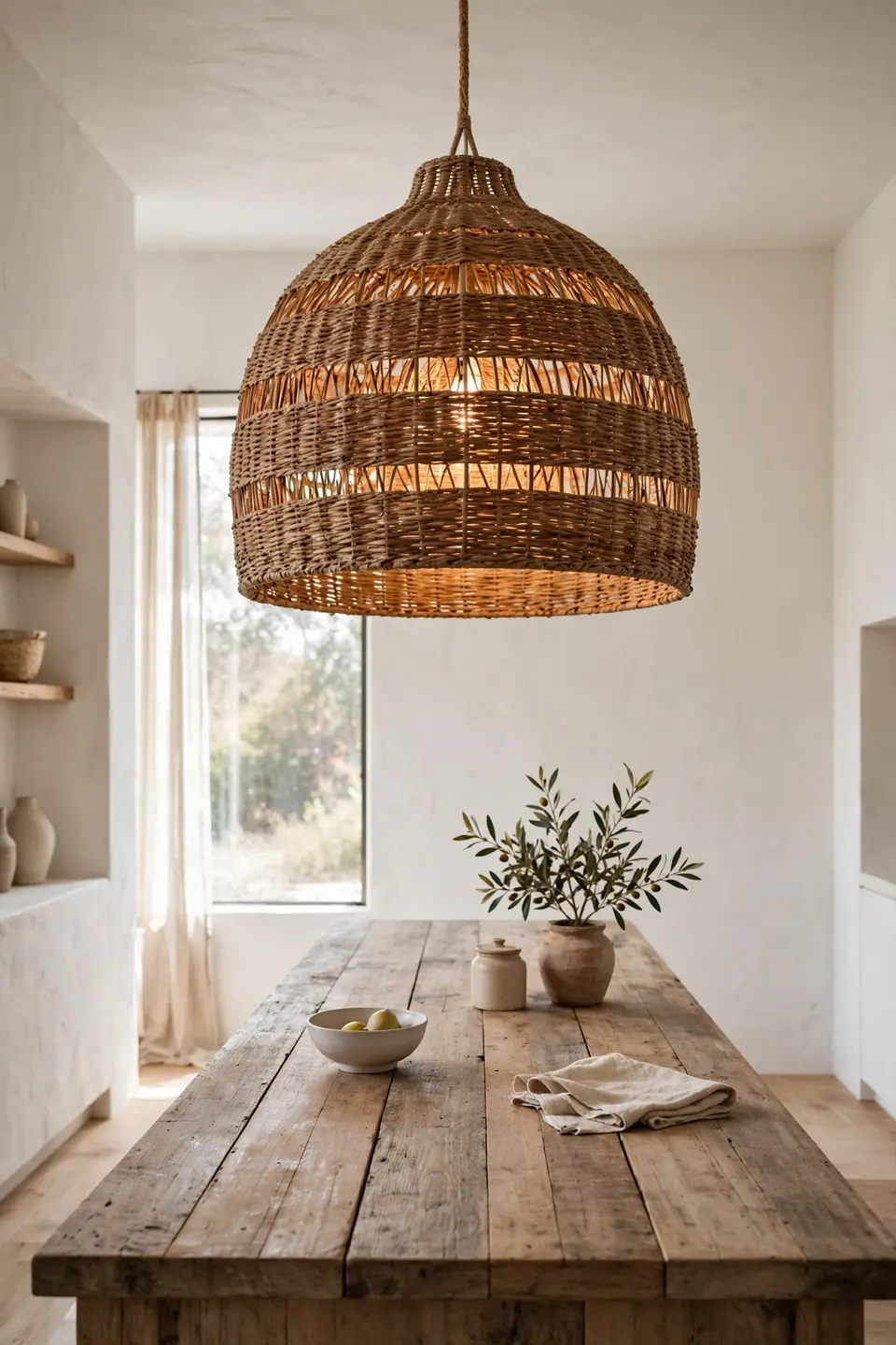 Oversized Woven Pendant