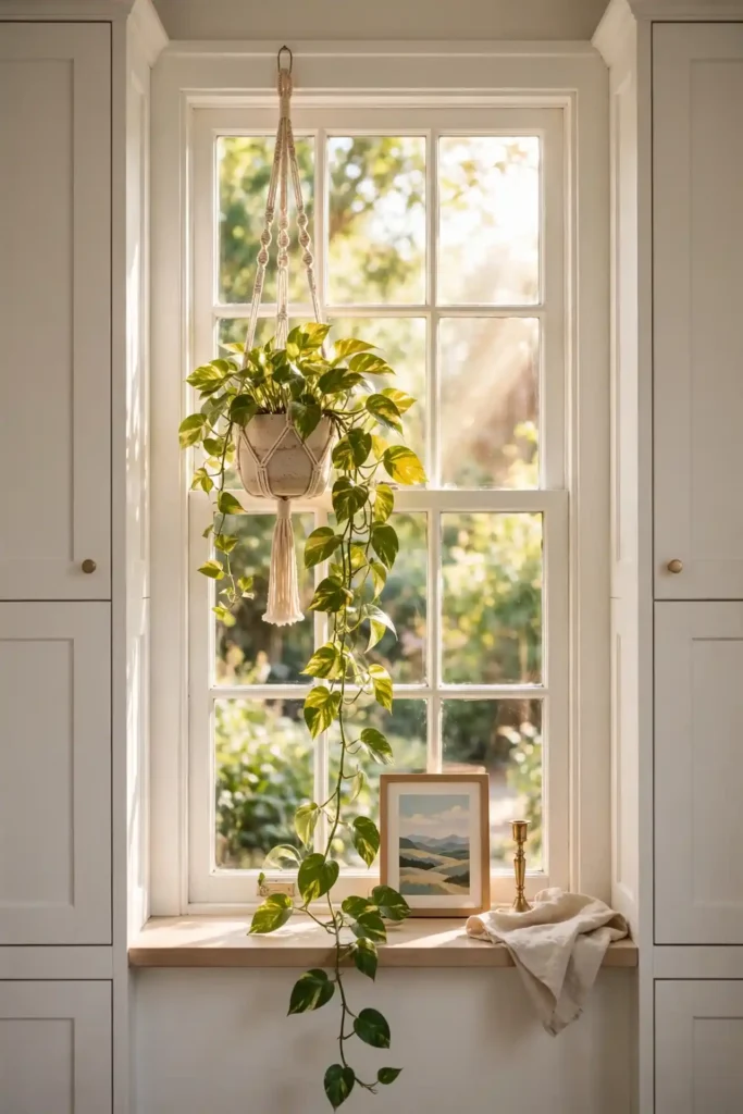 Charming kitchen window decor