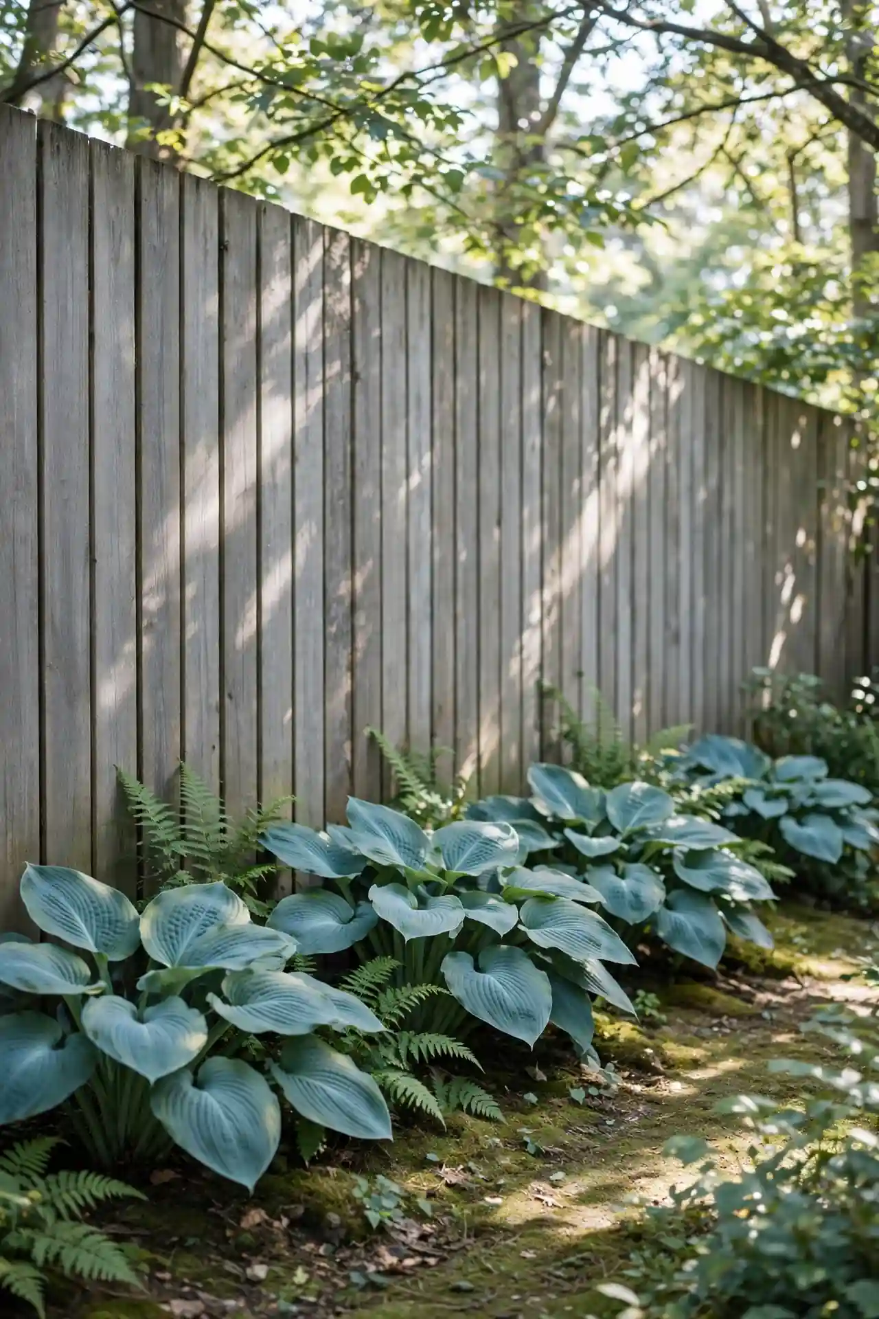 Shade Hostas Row