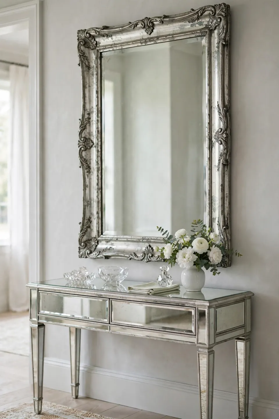 Antique Silver Mirror