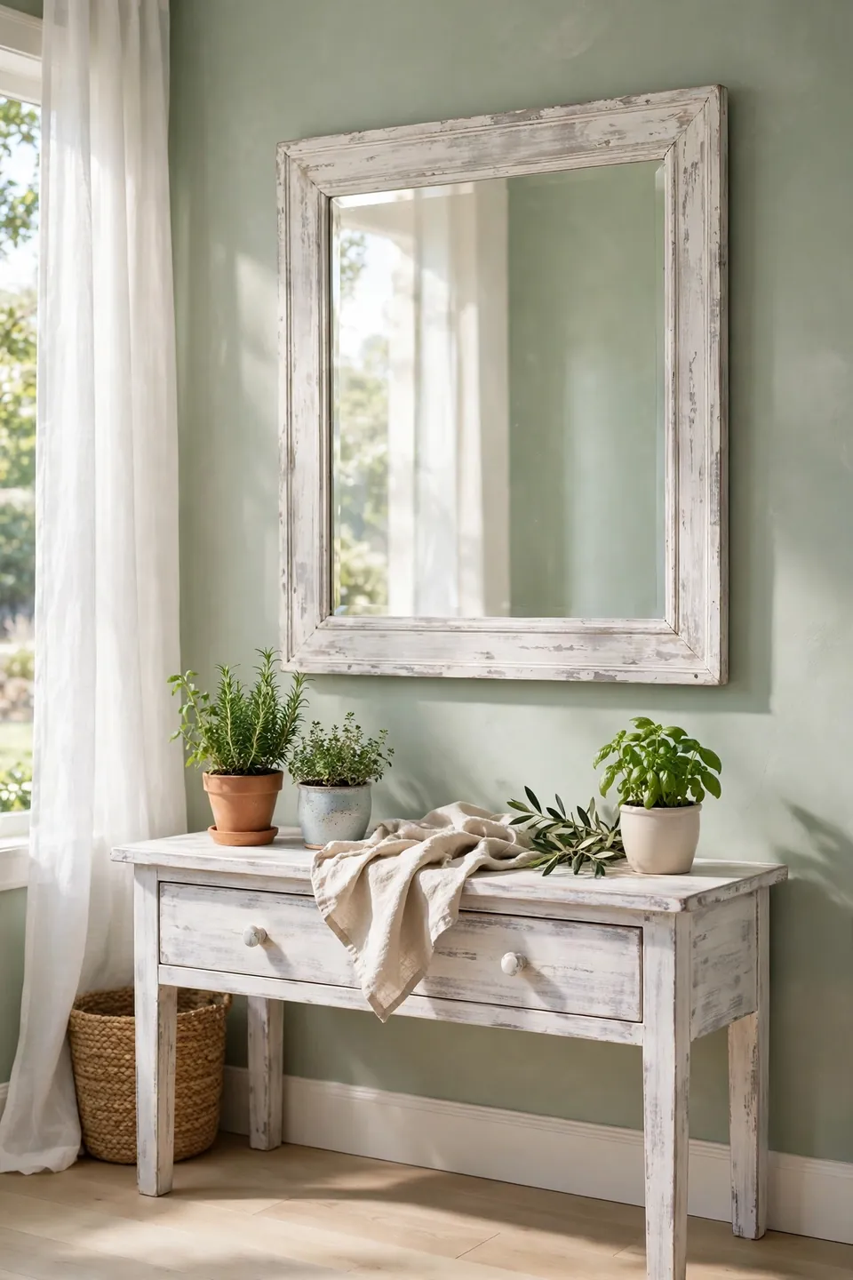 Distressed White Frame