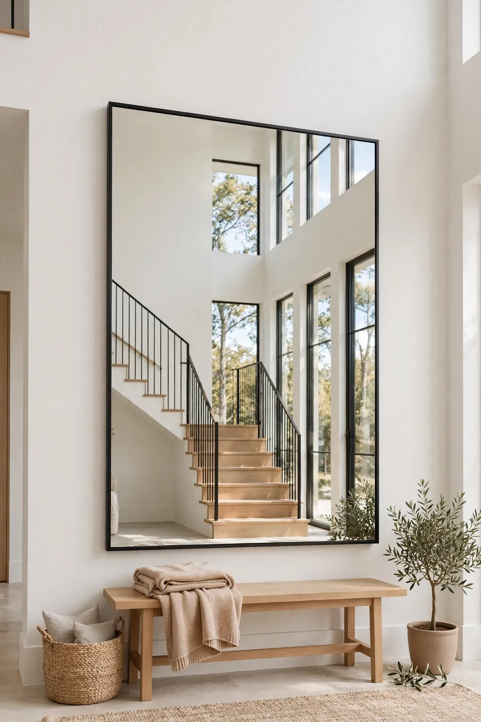 large mirror ideas for entryways