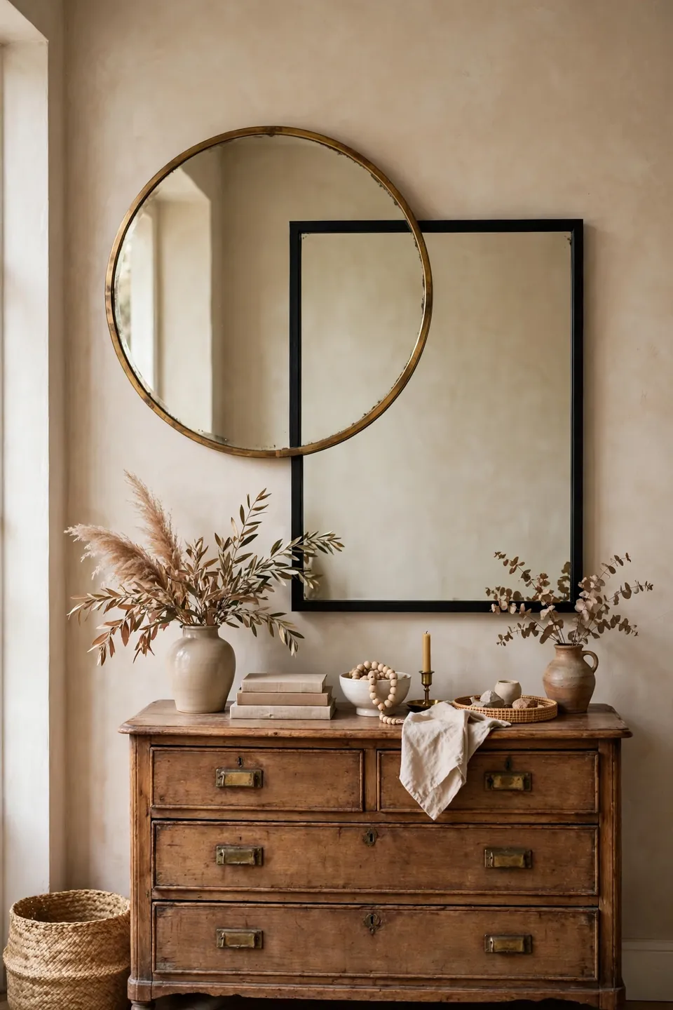 Layered Mirror Wall