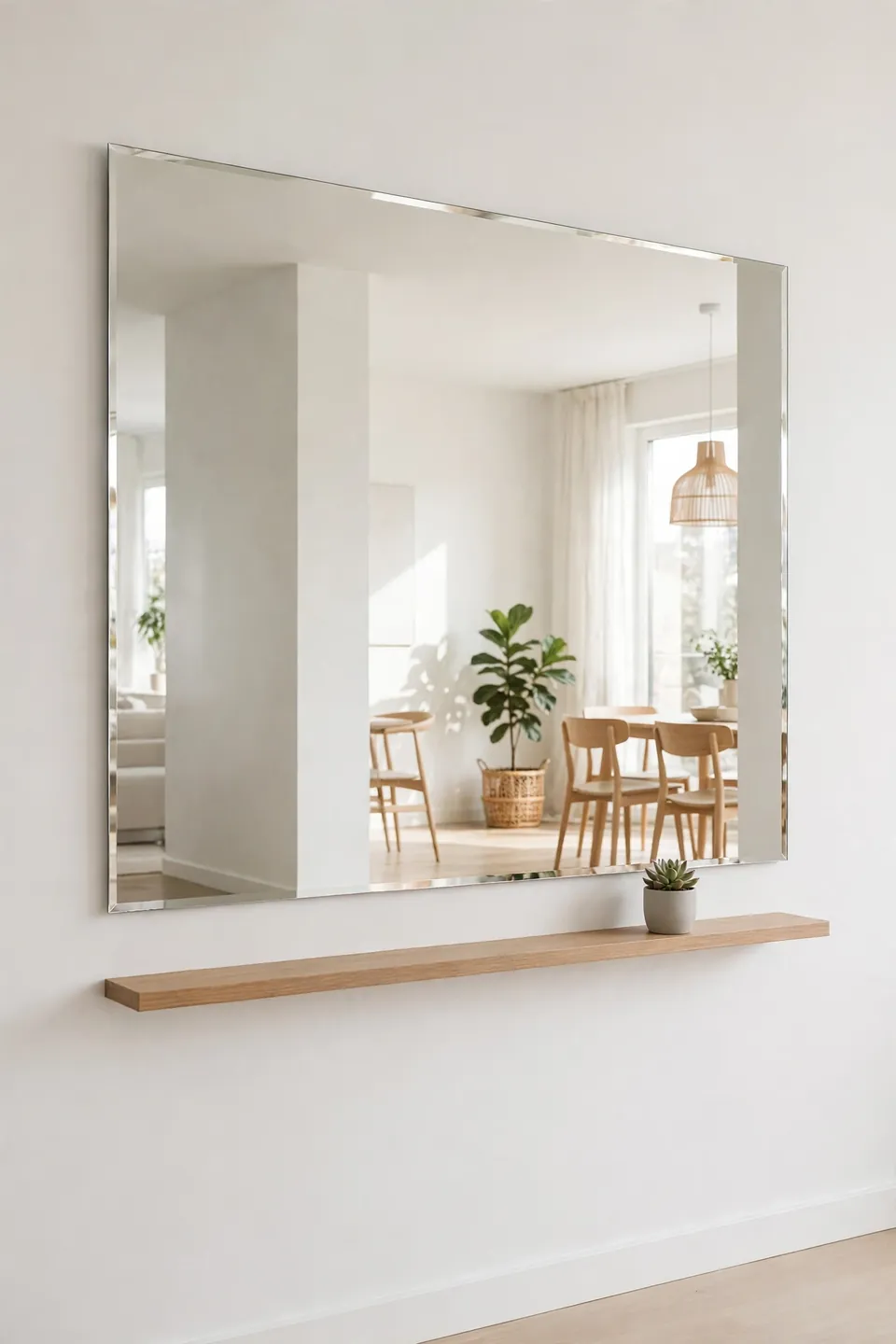 Minimalist Frameless Mirror