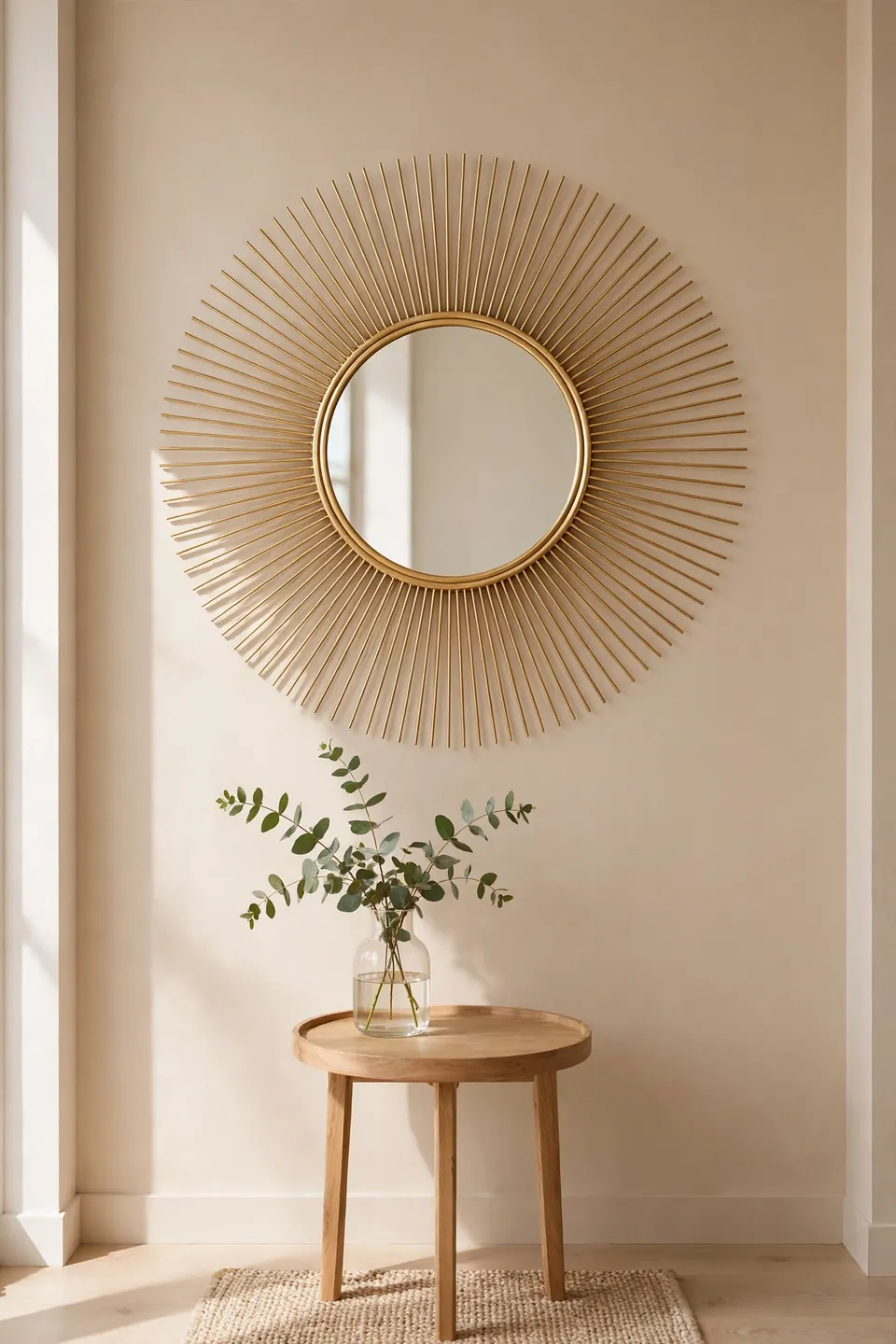 Round Sunburst Mirror