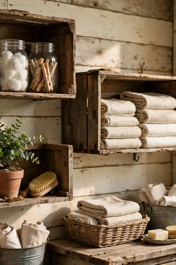 Vintage Crate Shelves