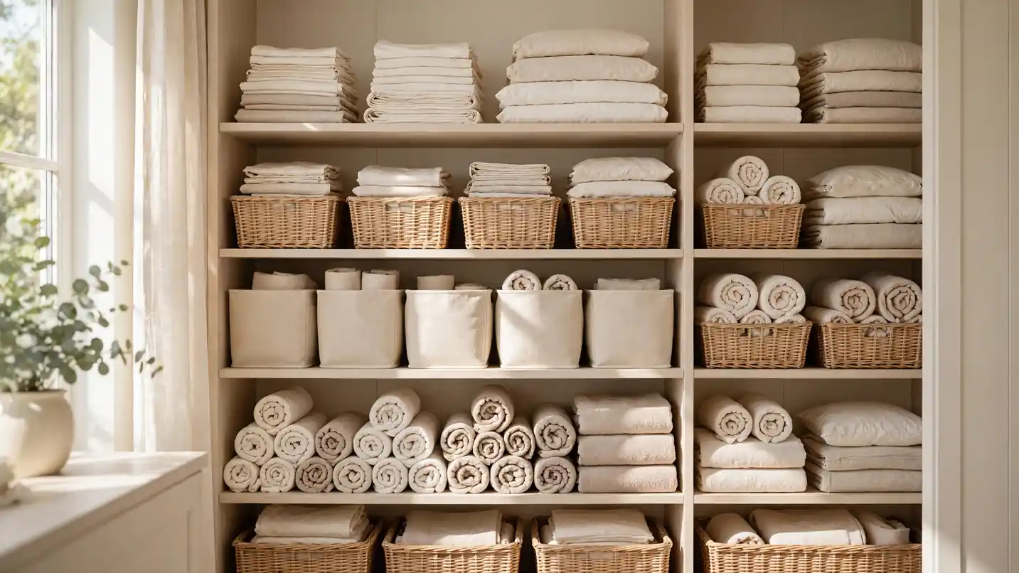 linen closet organization