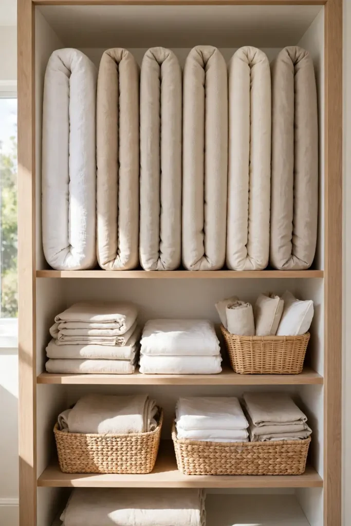 Folded Duvet Piles