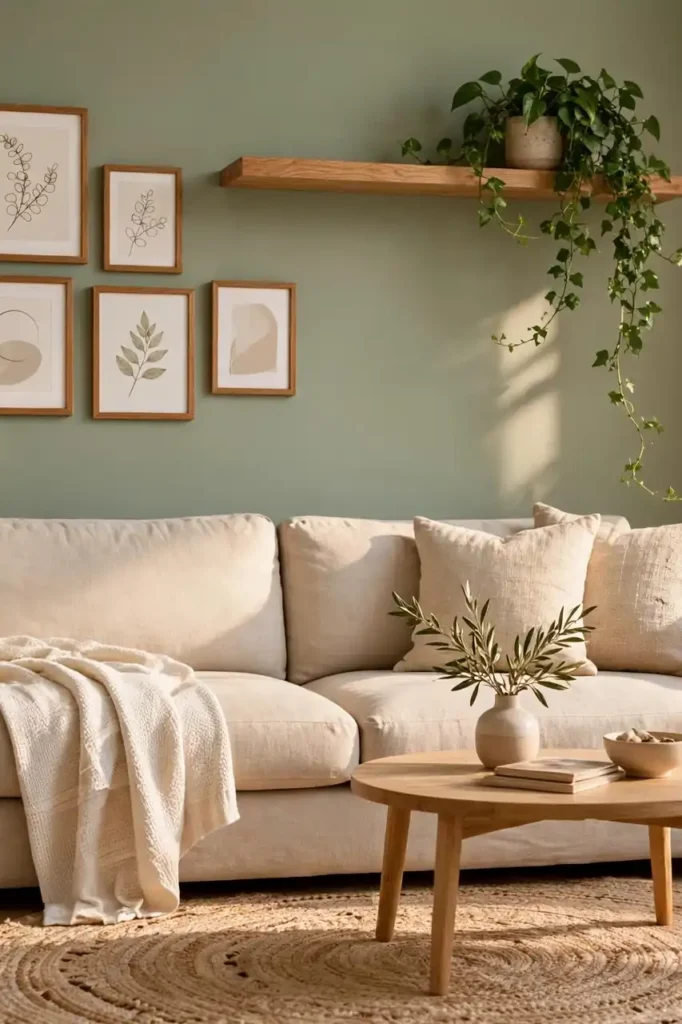 Charming living room accent wall