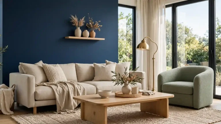 living room accent wall
