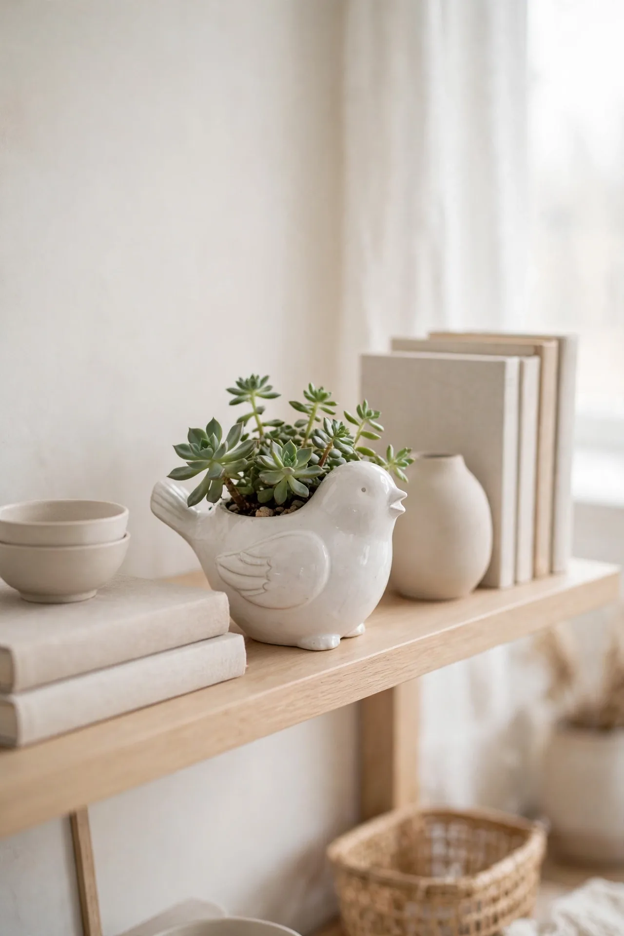 Ceramic Bird Planters