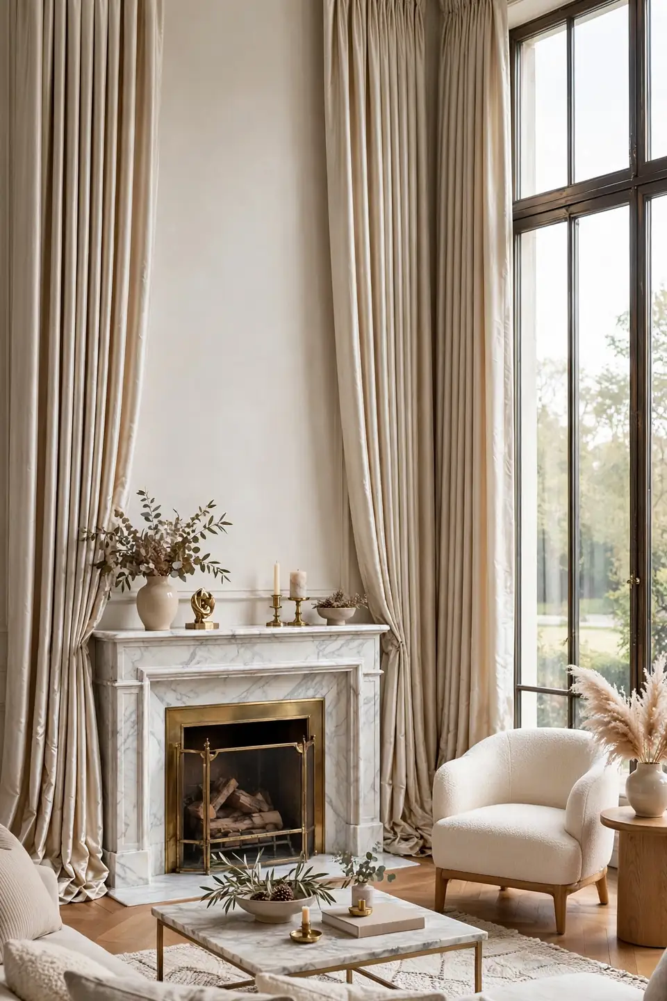 Pleated Silk Panels
