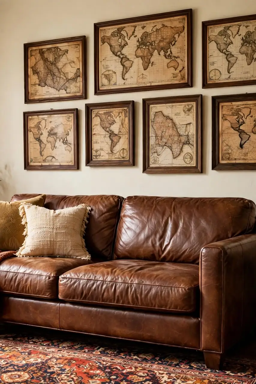 Vintage Map Display