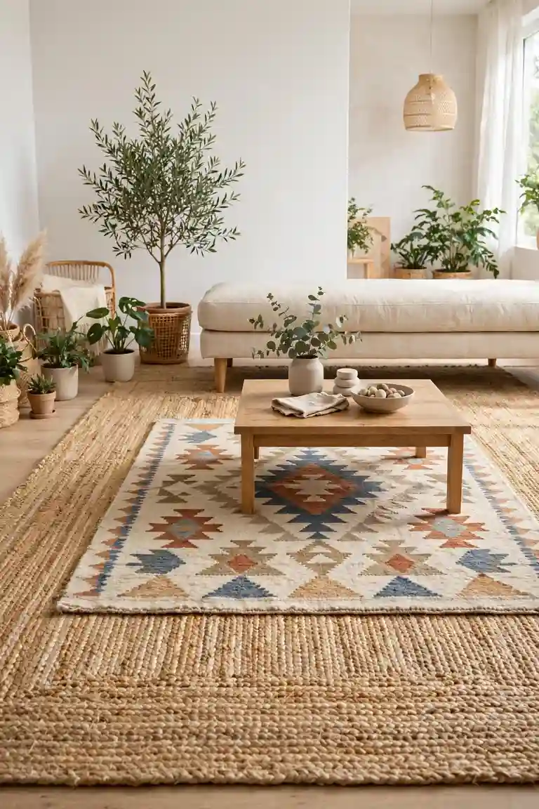 Layered Rug Look