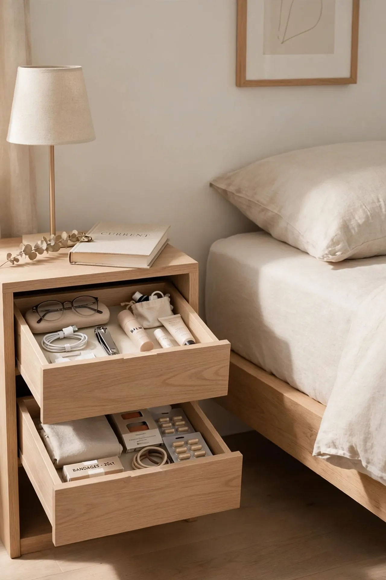 Slim Nightstand Drawers