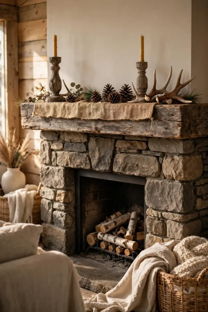 Rustic mantel decor ideas